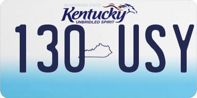 KY license plate 130USY