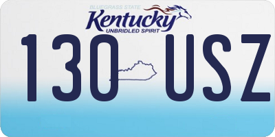 KY license plate 130USZ