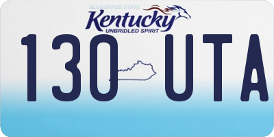 KY license plate 130UTA