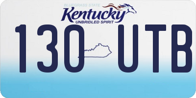 KY license plate 130UTB