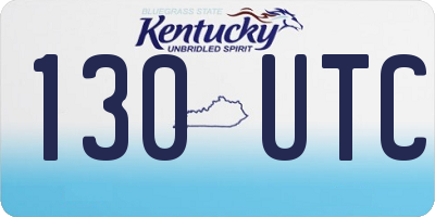 KY license plate 130UTC