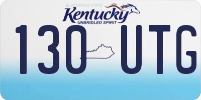 KY license plate 130UTG
