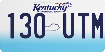 KY license plate 130UTM