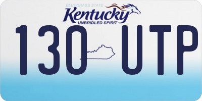 KY license plate 130UTP