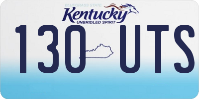KY license plate 130UTS
