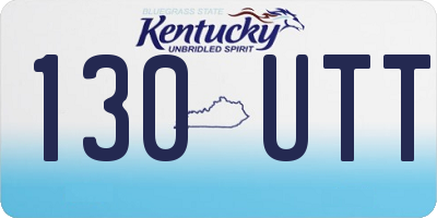 KY license plate 130UTT