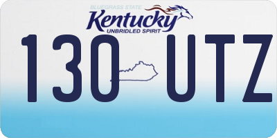 KY license plate 130UTZ