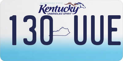 KY license plate 130UUE
