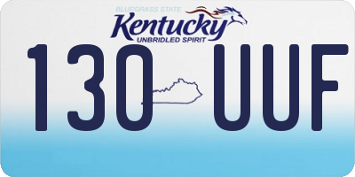 KY license plate 130UUF
