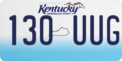 KY license plate 130UUG