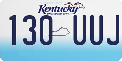 KY license plate 130UUJ