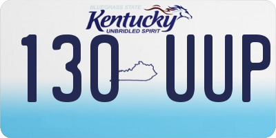 KY license plate 130UUP