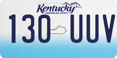 KY license plate 130UUV