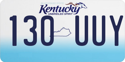 KY license plate 130UUY