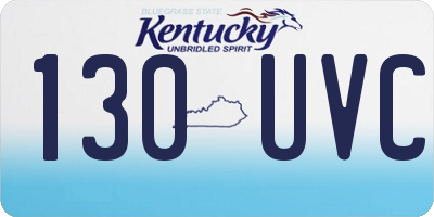 KY license plate 130UVC