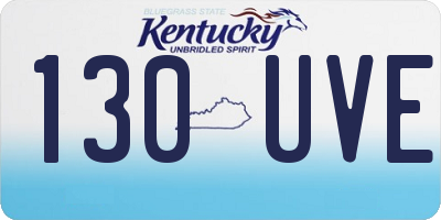KY license plate 130UVE