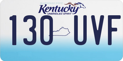 KY license plate 130UVF