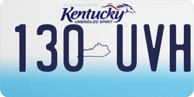 KY license plate 130UVH