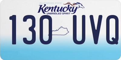 KY license plate 130UVQ