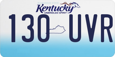 KY license plate 130UVR