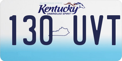 KY license plate 130UVT