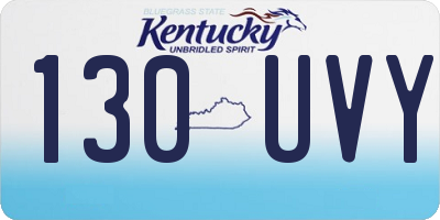 KY license plate 130UVY