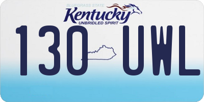 KY license plate 130UWL