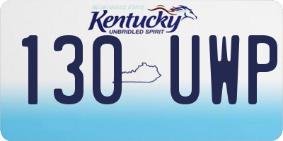 KY license plate 130UWP