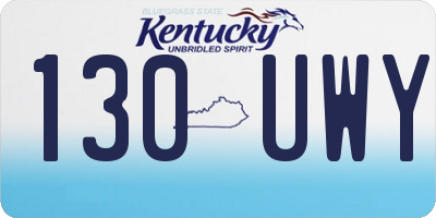 KY license plate 130UWY