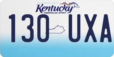 KY license plate 130UXA