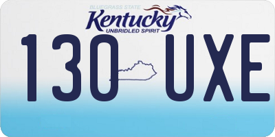 KY license plate 130UXE