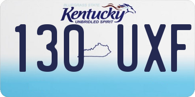 KY license plate 130UXF