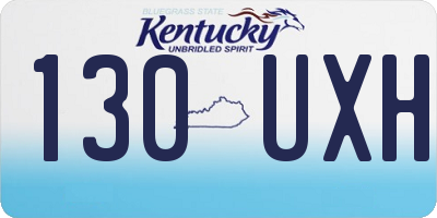 KY license plate 130UXH