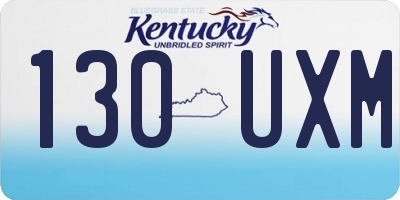KY license plate 130UXM