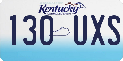 KY license plate 130UXS