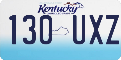 KY license plate 130UXZ
