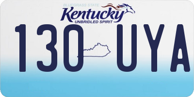 KY license plate 130UYA