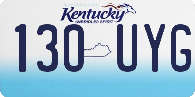 KY license plate 130UYG