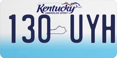 KY license plate 130UYH
