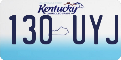 KY license plate 130UYJ
