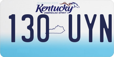 KY license plate 130UYN