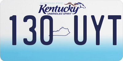 KY license plate 130UYT