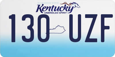 KY license plate 130UZF