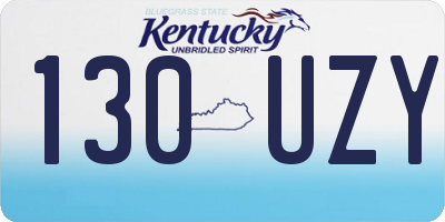 KY license plate 130UZY