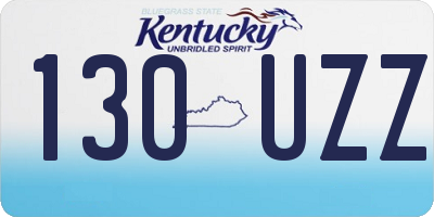 KY license plate 130UZZ