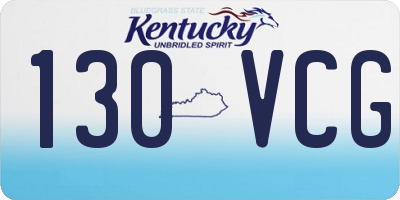 KY license plate 130VCG