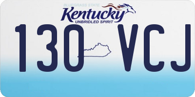 KY license plate 130VCJ