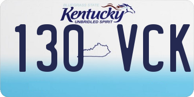KY license plate 130VCK