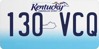 KY license plate 130VCQ