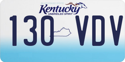 KY license plate 130VDV